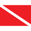 SCUBA DIVER DOWN FLAG