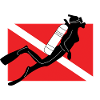 SCUBA DIVER FEMALE FLAG