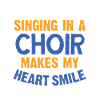 Choir singer singing