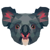 Koala Australia mosaic low poly