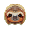Sloth mosaic low poly
