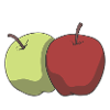 Red and green apple