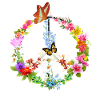 Peace sign butterfly