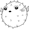 funny white fugu
