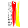 German Flag Brush Stripes