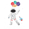 Future astronaut child spaceship space