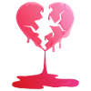 Broken heart this Valentine print.