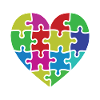 Heart puzzle patch heart