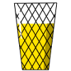 Cider glass. Ribbed.