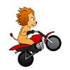 Motorrad Löwe Motorradfahrer
