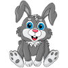 Doux Lapin Yeux Bleus