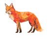 Geometrisches Fox-T-Stück grafisches Fox-Geschenk