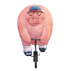 Hippo on bike