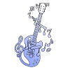 Guitar music notes