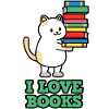 I love books cat