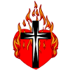 Kors, Kors, Jesus, Religion, Hjärta, Eld, Flamma