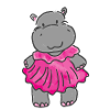Pink hippo