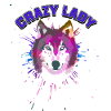 Wolf crazy lady