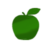 Grønt Æble Minimal Natur-ikondesign