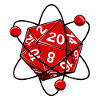 Cube D20 electron physics nerd