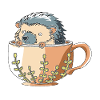 Hedgehog with jug