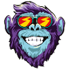 Monkey sunglasses head face