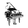 Piano instrument retro