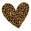 Leopard Cheetah Heart Valentine's Day