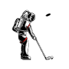 Astronaute de golf