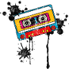 Mixtape-musikbåndkassette retrogrunge fra 80'erne og 90'erne