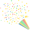 Festive confetti horn