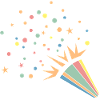 Festive confetti horn xl