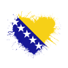 Drapeau coeur Bosnie-Herzégovine
