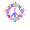 Peacezeichen Liebe Blumen