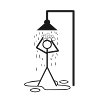 Shower Stick figure
