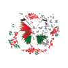 Palestine flag Palestinian butterfly graphic