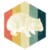 Wombat Retro Geschenk