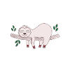 Funny lazy sloth