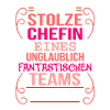 Stolze Chefin Team Firmenjubiläum