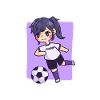 Girl loves soccer
