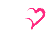 Coeur rose et blanc