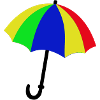 Logo bunter Regenschirm