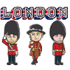 London Beefeater Cartoon Trio