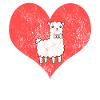 cute llama heart