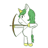 Bogenschießen Einhorn Pfeil Bogen