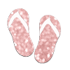 Customizable flip flop glitter
