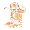 Cowboy cowboy hat cowboy boots