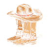 Cowboy rodeo cowboy hat