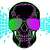 Disco skull party skull 3d