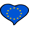 Europe heart flag